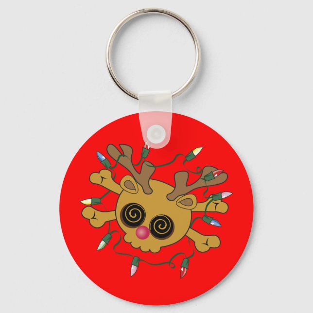 Reindeer Skull Key Ring (Front)
