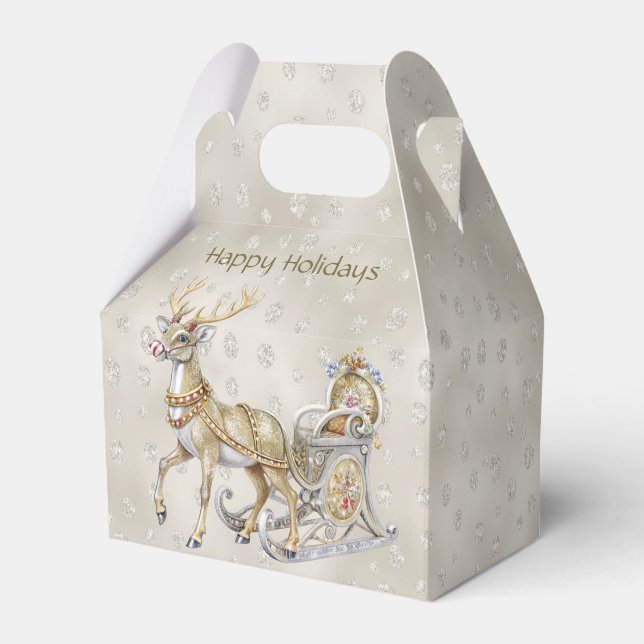 Reindeer Sleigh Holiday Gift Box (Front Side)