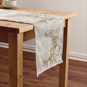 Reindeer Sleigh Holiday Table Runner
