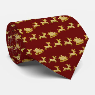 Reindeer Sleigh Neck Tie