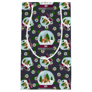Reindeer & Snow Globes Small Gift Bag
