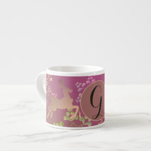 Reindeer & Snowflakes Purple Espresso Cup
