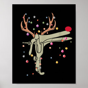 Reindeer Speculum Nurse Funny Christmas Obgyn Nurs Poster