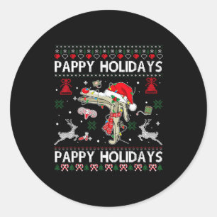 Reindeer Speculum Obgyn Nurse Ugly Christmas Obste Classic Round Sticker