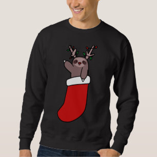 Reindeer Stocking Sloth Sweatshirt