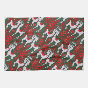 Reindeer Tea Towel