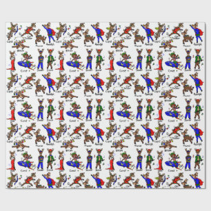 Reindeer Team Wrapping Paper