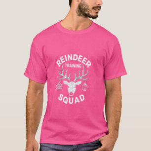 Reindeer Training Squad Team Christmas Running Run T-Shirt
