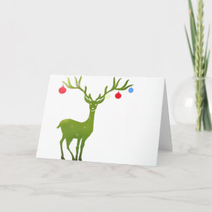 REINDEER TREE Greeting Card