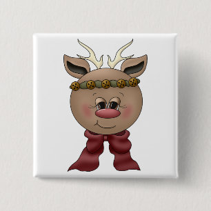 Reindeer Tshirts and Gifts 15 Cm Square Badge