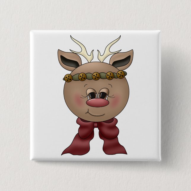 Reindeer Tshirts and Gifts 15 Cm Square Badge (Front)