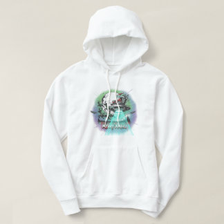Reindeer UFO Crop Hoodie: Future is Now, Festive Hoodie