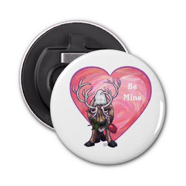 Reindeer Valentine's Day Bottle Opener (Front)