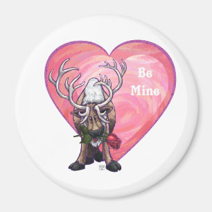 Reindeer Valentine's Day Magnet