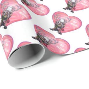 Reindeer Valentine's Day Wrapping Paper