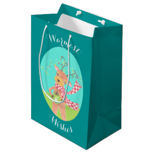 Reindeer warmest wishes Christmas gift bag