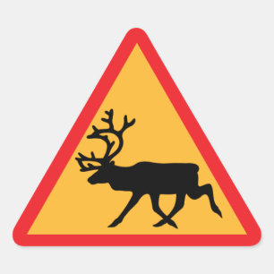 Reindeer Warning stickers