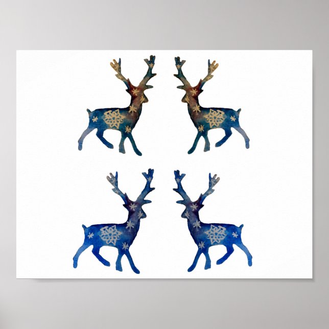 Reindeer Winter Mood Value Poster Paper (Matte) (Front)