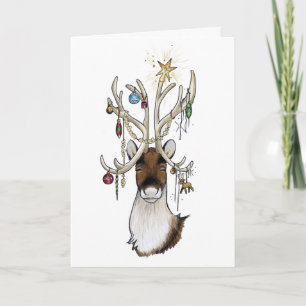 Reindeer with Ornaments Card