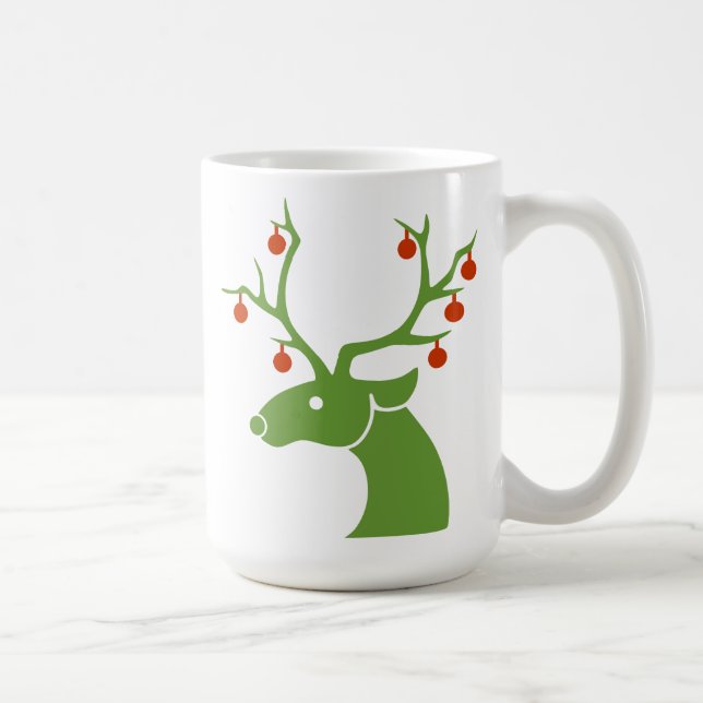 Reindeer with Ornaments Coffee Mug (Right)