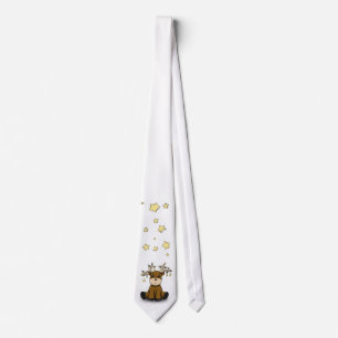 Reindeer with Yellow Stars Tie