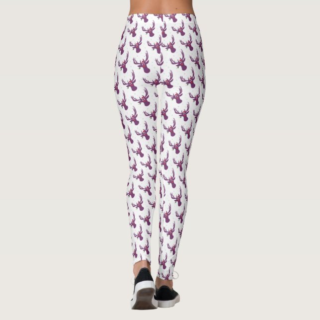 Reindeer X-mas Celebration Leggings, M Leggings (Back)