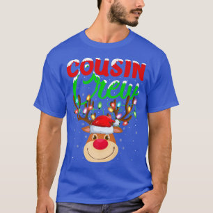 Reindeer Xmas Lights Cousin Crew Reindeer Christma T-Shirt