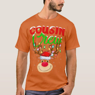 Reindeer Xmas Lights Cousin Crew Reindeer Christma T-Shirt