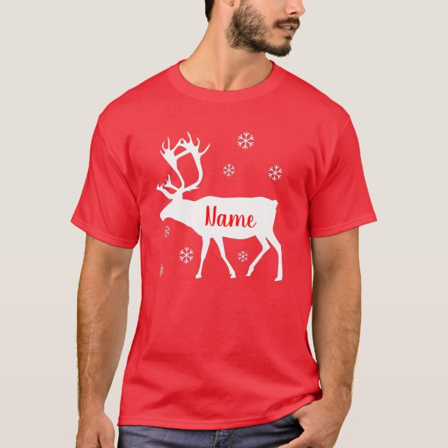 Reindeer Your Name Custom Christmas shirt (Front)