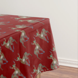 Reindeers Art Winter Holidays Decor Tablecloth