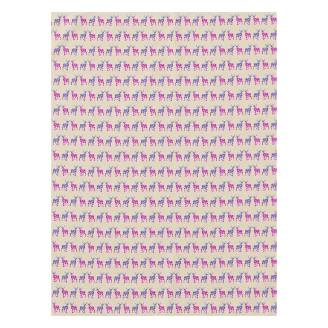 Reindeers Christmas Art  Tablecloth (Front)