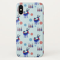 Reindeers, Christmas Trees and Snowflakes Pattern