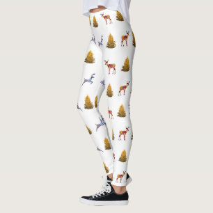 Reindeers Holiday Tree  Leggings