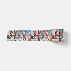 Reindeers n Santa Grosgrain Ribbon