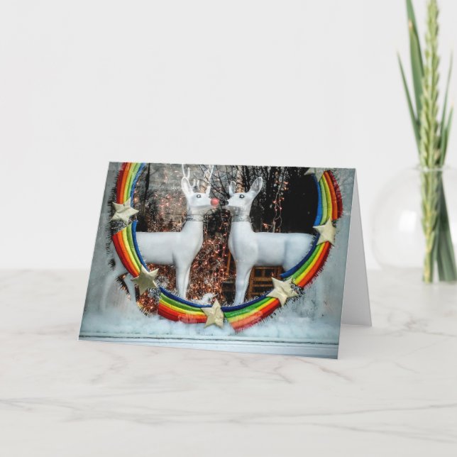 Reindeers of Christmas Folded Holiday Card (Front)