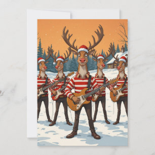 “Reindeers Playing Guitar for Christmas” brings a  Holiday Card