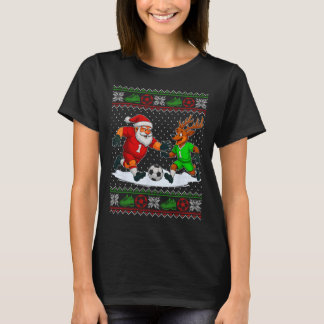 Reindeers Playing Soccer Ugly Christmas Sweater Xm