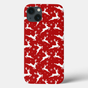 Reindeers seamless pattern background iPhone 13 case