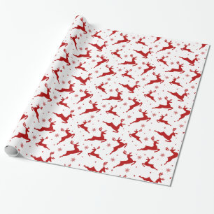 Reindeers seamless pattern background wrapping paper