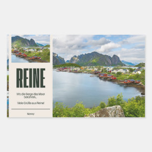 Reine auf den Lofoten Rectangular Sticker