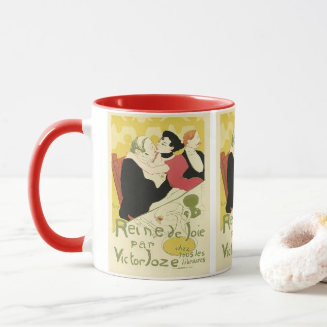 Reine de Joie (Queen of Pleasure) Toulouse Lautrec Mug (With Donut)