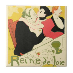 Reine de Joie (Queen of Pleasure) Toulouse Lautrec Tile