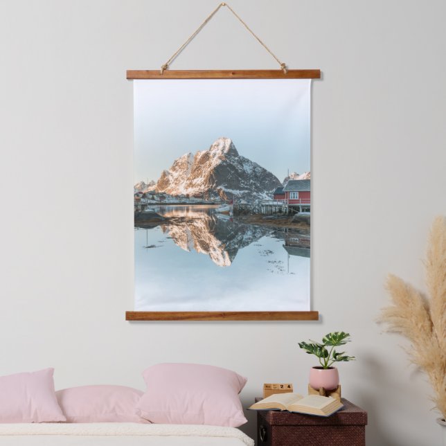 Reine Lofoten Islands Hanging Tapestry (Bedroom)