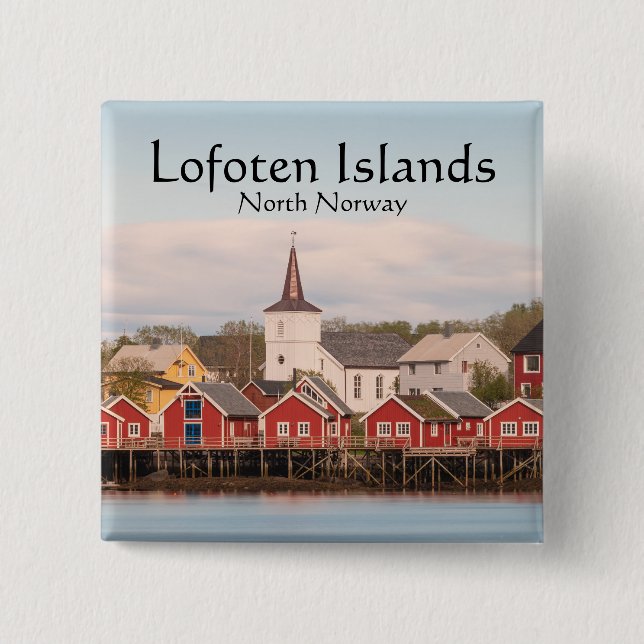 Reine Lofoten Norway 15 Cm Square Badge (Front)