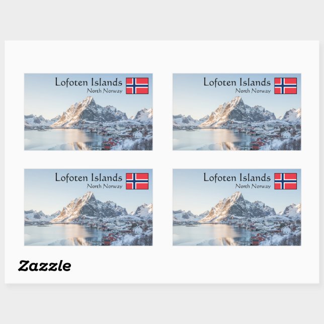 Reine Lofoten Norway Rectangular Sticker (Sheet)