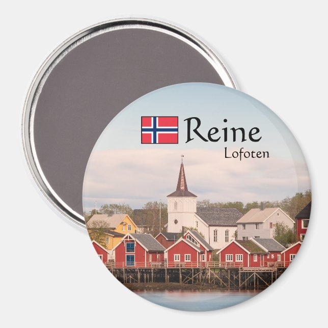 Reine Lofoten Souvenir Magnet (Front/Back)