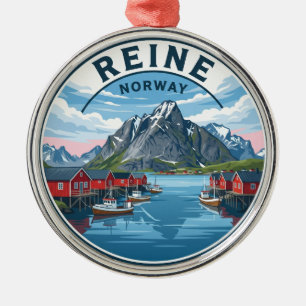 Reine Norway Metal Tree Decoration