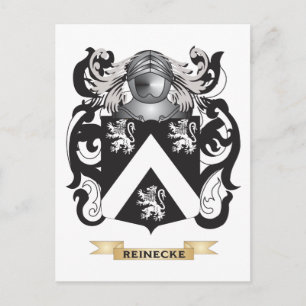Reinecke Coat of Arms (Family Crest) Postcard