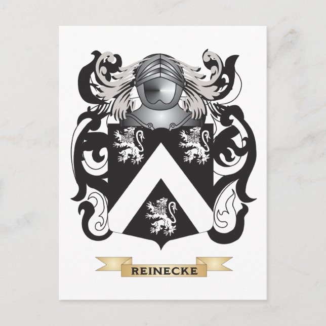 Reinecke Coat of Arms (Family Crest) Postcard (Front)