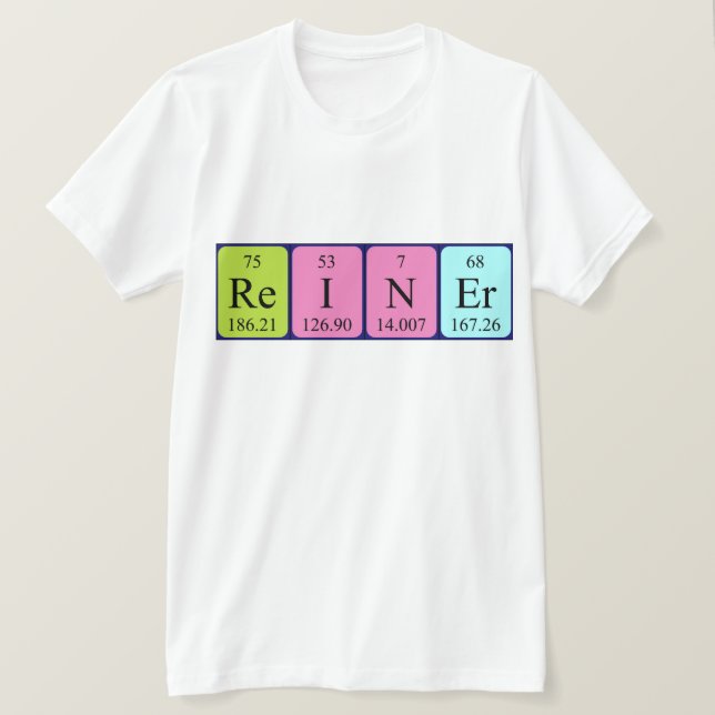 Reiner periodic table name shirt (Design Front)
